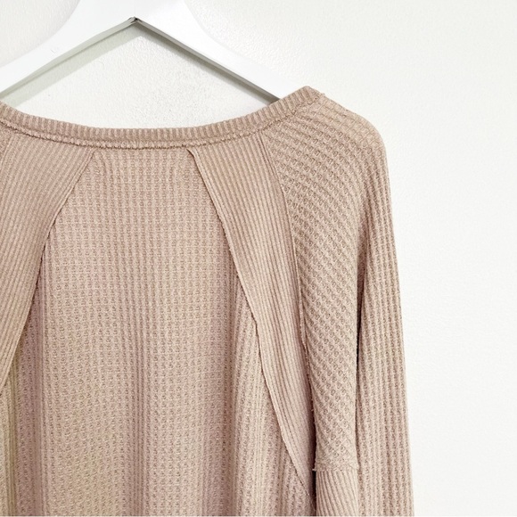 BOGO! Free People Santa Clara Thermal Toasted Oat Oversized XS - Picture 8 of 10